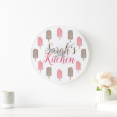 Aardbeien Chocolade Ice Cream Popsicles Kitchen Grote Klok (Huis)