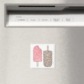 Aardbeien Chocolade Ice Cream Popsicles Kitchen Magneet (Insitu (Vaatwasser))