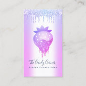 Aardbeien Chocolate Confection Paarse Drives Visitekaartje (Voorkant)