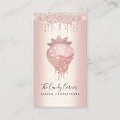 Aardbeien Chocolate Confection Roos Gold Drives Visitekaartje (Voorkant)