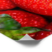 Aardbeien closeup poster (Hoek)