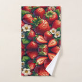 Aardbeien Cottagecore Bad Handdoek (Handdoek)