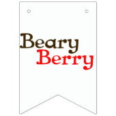 Aardbeien Cub Beary Berry eerste verjaardag Vlaggetjes (Eerste vlag)