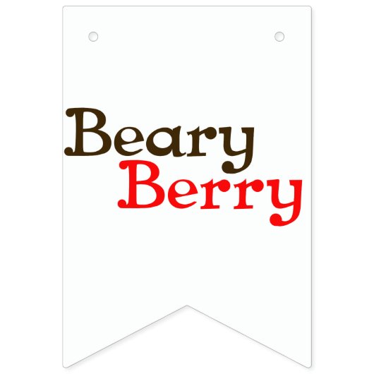 Aardbeien Cub Beary Berry eerste verjaardag Vlaggetjes (Eerste vlag)