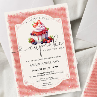 Aardbeien Cupcake Zoete Zomer Baby Shower Kaart