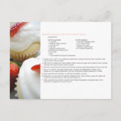 Aardbeien Cupcakes Recipe Card Briefkaart (Voorkant)