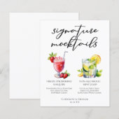 Aardbeien Daiquiri Mint Julep Mocktails Menu (Voorkant / Achterkant)