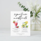 Aardbeien Daiquiri Mint Julep Mocktails Menu (Staand voorkant)