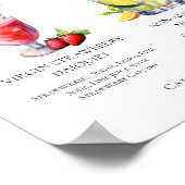 Aardbeien Daiquiri Mint Julep Mocktails Menu Poster (Hoek)