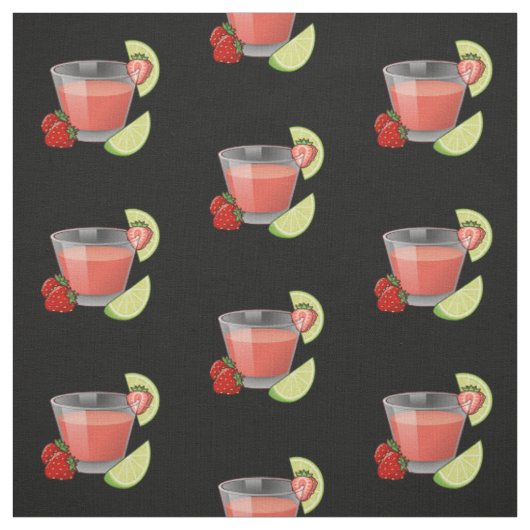 Aardbeien Daiquiri Stof (Swatch)