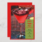 Aardbeien Daiquiri Uitnodiging (Voorkant / Achterkant)