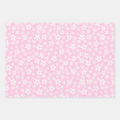 Aardbeien Daisies Patroon roze rood Inpakpapier Vel (Voorkant 2)