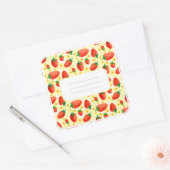 Aardbeien & Daisies Waterverf Sticker (Envelop)