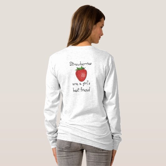 Aardbeien - Dames T-shirt (Achterkant volledig)