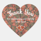 Aardbeien Dank u Baby shower Stickers (Voorkant)