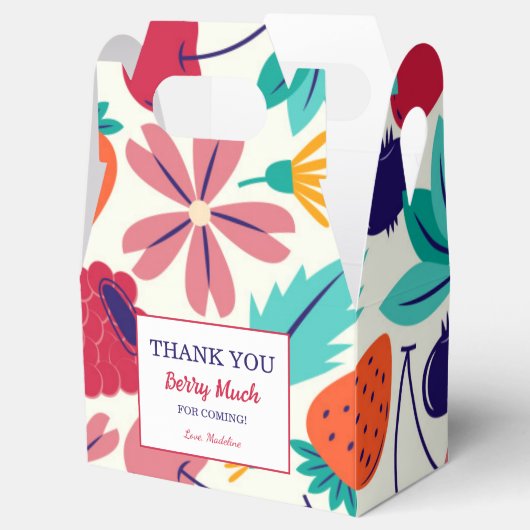 Aardbeien Dank u Berry Veel verjaardagsfeestje Bedankdoosjes (Geopend)