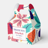 Aardbeien Dank u Berry Veel verjaardagsfeestje Bedankdoosjes (Voorkant Zijde)