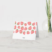 Aardbeien Dankkaart Berry Veel Bedankkaart (Achterkant)