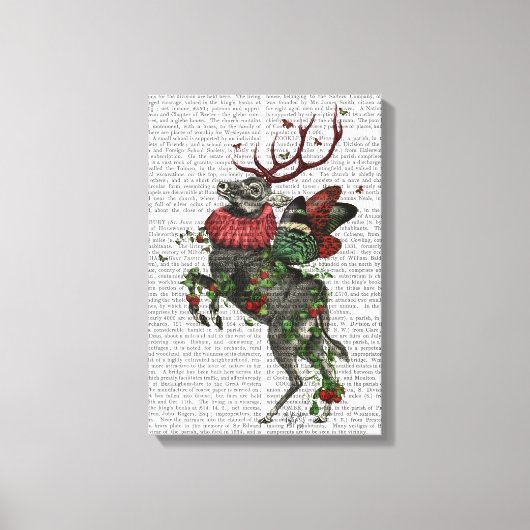 Aardbeien Deer Canvas Afdruk (Voorkant)