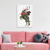 Aardbeien Deer Canvas Afdruk (Insitu (Woonkamer))
