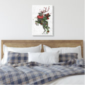 Aardbeien Deer Canvas Afdruk (Insitu (Slaapkamer))