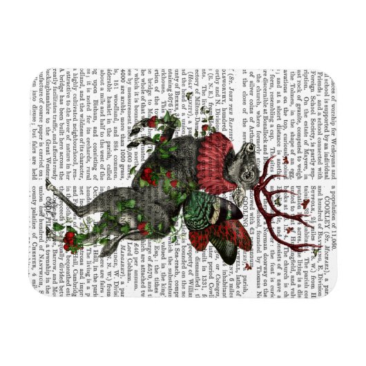 Aardbeien Deer Magneet (Horizontaal)