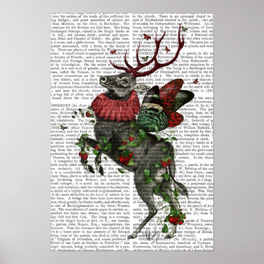 Aardbeien Deer Poster (Voorkant)