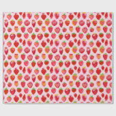 Aardbeien Delight Patroon Cadeaupapier (Vlak)