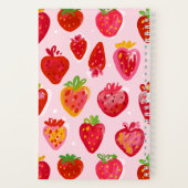 Aardbeien Delight Patroon Notitieboek (Achterkant)