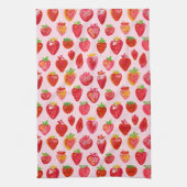 Aardbeien Delight Patroon Theedoek (Verticaal)