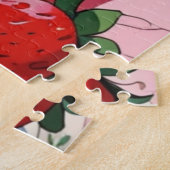 Aardbeien dessert puzzel (Zijkant)