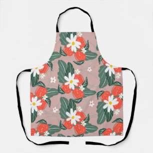 Aardbeien die het Patroon van het Schuitje trekken Schort