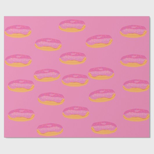 Aardbeien Donuts Sweet Cadeaupapier (Vlak)
