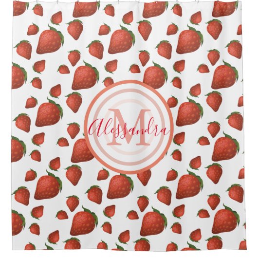 Aardbeien Douchegordijn (Voorkant)
