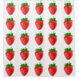 Aardbeien douchegordijn
