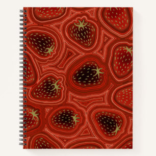 Aardbeien Droom Deluxe Spiraal Notebook Notitieboek