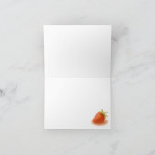 Aardbeien Droom Vouwde Bedankkaart (Binnen)