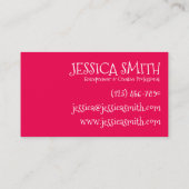 Aardbeien Eclair Ice Cream Pink Popsicles Foodie Visitekaartje (Achterkant)