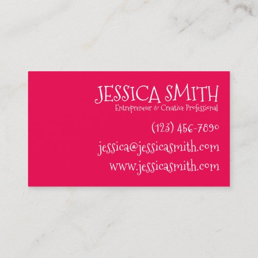 Aardbeien Eclair Ice Cream Pink Popsicles Foodie Visitekaartje (Achterkant)