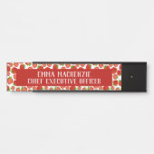 Aardbeien Elegante Kantoor Naam Bord Deurteken Deurbordje (Voorkant)