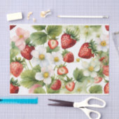 Aardbeien en aardbeienbloemen tissuepapier (Craft)