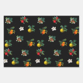 aardbeien en appelmokken zwart inpakpapier vel (Voorkant 3)