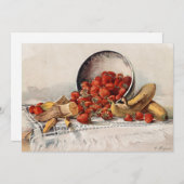 Aardbeien en bananen in een mandje | E. Meyner (Voorkant / Achterkant)