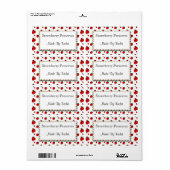 Aardbeien en Bloemen Aangepast Etiket (Full Sheet)