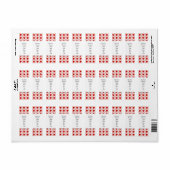 Aardbeien en Bloemen Aangepaste Inbliklabels Etiket (Full Sheet)