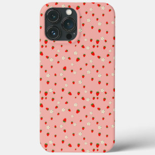 Aardbeien en bloemen Case-Mate iPhone case