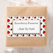 Aardbeien en bloemen - Etiket (Insitu)