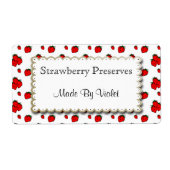 Aardbeien en bloemen - Etiket (Voorkant)