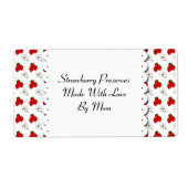 Aardbeien en bloemen - Etiket (Voorkant)