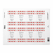 Aardbeien en bloemen - Etiket (Full Sheet)